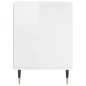 vidaXL Comodino Bianco Lucido 40x35x50 cm in Legno Multistrato vidaXL Comodino Bianco Lucido 40x35x50 cm in Legno Multistrato
