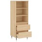 vidaXL Credenza Rovere Sonoma 40x36x110 cm in Legno Multistrato vidaXL Credenza Rovere Sonoma 40x36x110 cm in Legno Multistrato
