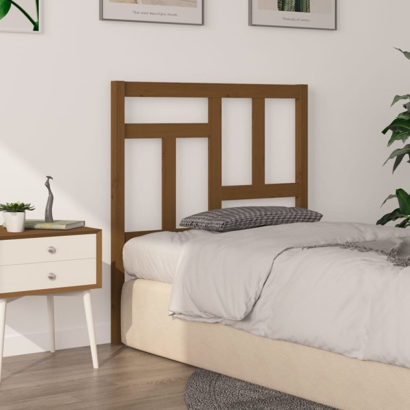 Testiera per Letto Miele 80,5x4x100cm in Legno Massello di Pino Testiera per Letto Miele 80,5x4x100cm in Legno Massello di Pino