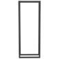 Portalegna Nero Opaco 50x28x132 cm in Acciaio Portalegna Nero Opaco 50x28x132 cm in Acciaio