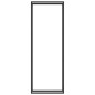 Portalegna Nero Opaco 80x28x222 cm in Acciaio