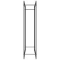 Portalegna Nero Opaco 110x28x116 cm in Acciaio