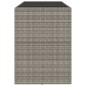 Tavolo da Bar con Piano in Vetro Grigio 185x80x110cm Polyrattan Tavolo da Bar con Piano in Vetro Grigio 185x80x110cm Polyrattan