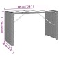 Tavolo da Bar con Piano in Vetro Grigio 185x80x110cm Polyrattan Tavolo da Bar con Piano in Vetro Grigio 185x80x110cm Polyrattan