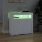 vidaXL Credenza con Luci LED Bianca 80x35x75 cm vidaXL Credenza con Luci LED Bianca 80x35x75 cm