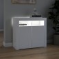 vidaXL Credenza con Luci LED Bianca 80x35x75 cm vidaXL Credenza con Luci LED Bianca 80x35x75 cm