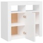 vidaXL Credenza con Luci LED Bianca 80x35x75 cm vidaXL Credenza con Luci LED Bianca 80x35x75 cm