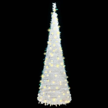 vidaXL Albero di Natale Artificiale Pop-up con 100 LED Bianco 150 cm