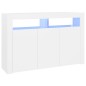 vidaXL Credenza con Luci LED Bianca 115,5x30x75 cm vidaXL Credenza con Luci LED Bianca 115,5x30x75 cm