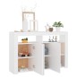 vidaXL Credenza con Luci LED Bianca 115,5x30x75 cm vidaXL Credenza con Luci LED Bianca 115,5x30x75 cm