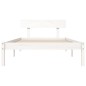 vidaXL Giroletto Bianco 90x200 cm in Legno Massello di Pino