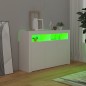 vidaXL Credenza con Luci LED Bianca 115,5x30x75 cm vidaXL Credenza con Luci LED Bianca 115,5x30x75 cm