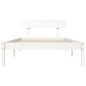 vidaXL Giroletto Bianco 75x190cm Legno Massello Pino 2FT6 Small Single