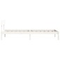 vidaXL Giroletto Bianco 75x190cm Legno Massello Pino 2FT6 Small Single
