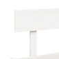 vidaXL Giroletto Bianco 75x190cm Legno Massello Pino 2FT6 Small Single