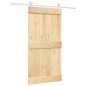 vidaXL Porta Scorrevole con Set Hardware 100x210cm Legno Massello Pino vidaXL Porta Scorrevole con Set Hardware 100x210cm Legno Massello Pino