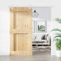 vidaXL Porta Scorrevole con Set Hardware 95x210 cm Legno Massello Pino vidaXL Porta Scorrevole con Set Hardware 95x210 cm Legno Massello Pino