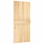 vidaXL Porta Scorrevole con Set Hardware 95x210 cm Legno Massello Pino vidaXL Porta Scorrevole con Set Hardware 95x210 cm Legno Massello Pino