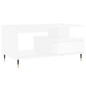 vidaXL Tavolino da Salotto Bianco Lucido 90x49x45 cm Legno Multistrato