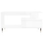 vidaXL Tavolino da Salotto Bianco Lucido 90x49x45 cm Legno Multistrato