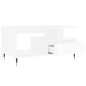 vidaXL Tavolino da Salotto Bianco Lucido 90x49x45 cm Legno Multistrato