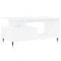 vidaXL Tavolino da Salotto Bianco Lucido 90x49x45 cm Legno Multistrato