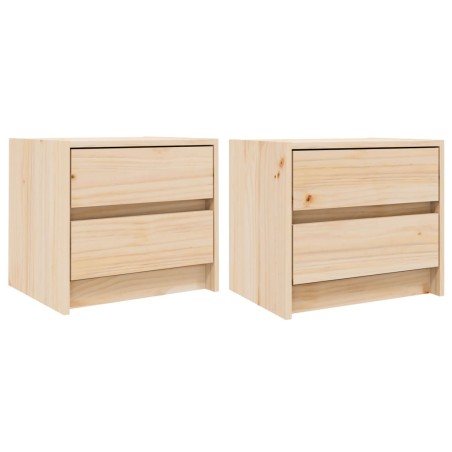 vidaXL Comodini 2 pz 40x31x35,5 cm in Legno Massello di Pino