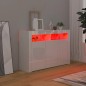 Credenza con Luci LED Bianco Lucido 115,5x30x75 cm Credenza con Luci LED Bianco Lucido 115,5x30x75 cm