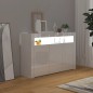 Credenza con Luci LED Bianco Lucido 115,5x30x75 cm Credenza con Luci LED Bianco Lucido 115,5x30x75 cm