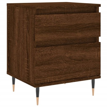 vidaXL Comodino Rovere Marrone 40x35x50 cm in Legno Multistrato
