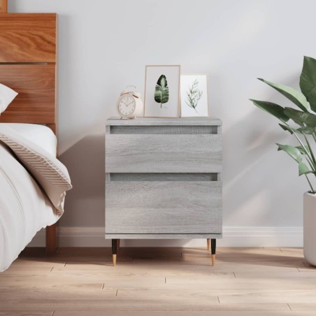 vidaXL Comodino Grigio Sonoma 40x35x50 cm in Legno Multistrato