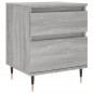 vidaXL Comodino Grigio Sonoma 40x35x50 cm in Legno Multistrato vidaXL Comodino Grigio Sonoma 40x35x50 cm in Legno Multistrato