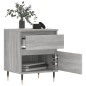 vidaXL Comodino Grigio Sonoma 40x35x50 cm in Legno Multistrato vidaXL Comodino Grigio Sonoma 40x35x50 cm in Legno Multistrato