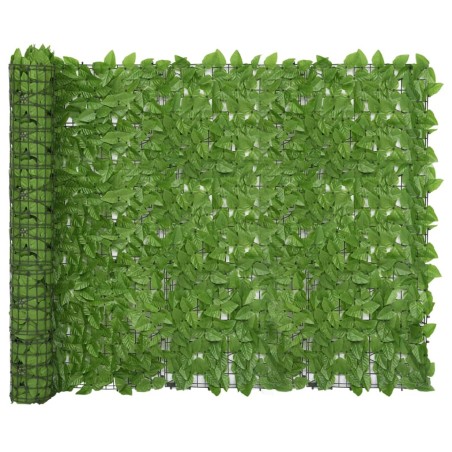Paravento da Balcone con Foglie Verdi 500x150 cm