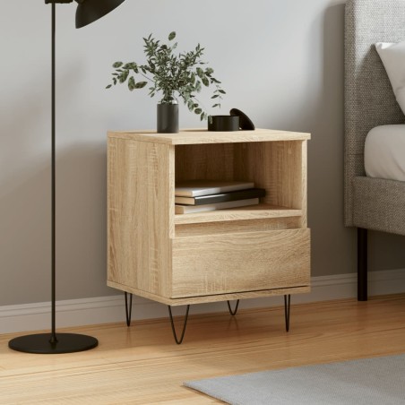 vidaXL Comodino Rovere Sonoma 40x35x50 cm in Legno Multistrato