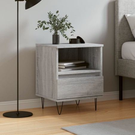 vidaXL Comodino Grigio Sonoma 40x35x50 cm in Legno Multistrato