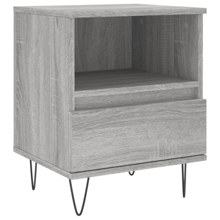 vidaXL Comodino Grigio Sonoma 40x35x50 cm in Legno Multistrato