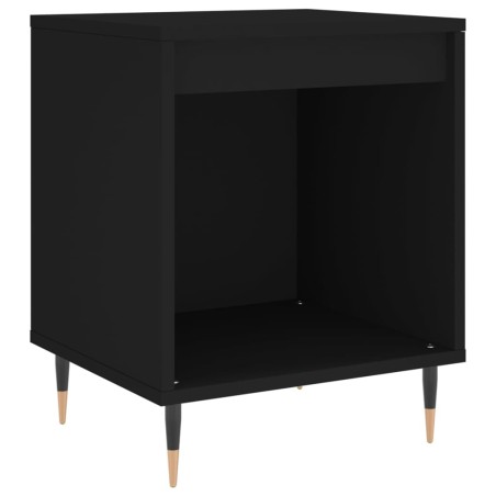 vidaXL Comodino Nero 40x35x50 cm in Legno Multistrato