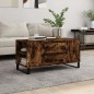 vidaXL Tavolino da Salotto Rovere Fumo 102x44,5x50cm Legno Multistrato vidaXL Tavolino da Salotto Rovere Fumo 102x44,5x50cm Legno Multistrato