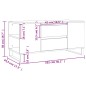 vidaXL Tavolino da Salotto Rovere Fumo 102x44,5x50cm Legno Multistrato vidaXL Tavolino da Salotto Rovere Fumo 102x44,5x50cm Legno Multistrato