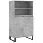 vidaXL Credenza Grigio Cemento 60x36x110 cm in Legno Multistrato