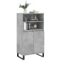 vidaXL Credenza Grigio Cemento 60x36x110 cm in Legno Multistrato