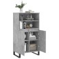 vidaXL Credenza Grigio Cemento 60x36x110 cm in Legno Multistrato