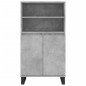 vidaXL Credenza Grigio Cemento 60x36x110 cm in Legno Multistrato