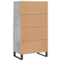 vidaXL Credenza Grigio Cemento 60x36x110 cm in Legno Multistrato