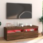 Mobile Porta TV con Luci LED Rovere Marrone 120x35x40 cm Mobile Porta TV con Luci LED Rovere Marrone 120x35x40 cm