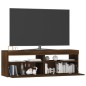 Mobile Porta TV con Luci LED Rovere Marrone 120x35x40 cm Mobile Porta TV con Luci LED Rovere Marrone 120x35x40 cm