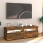 Mobile Porta TV con Luci LED Rovere Fumo 120x35x40 cm Mobile Porta TV con Luci LED Rovere Fumo 120x35x40 cm
