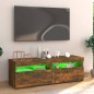 Mobile Porta TV con Luci LED Rovere Fumo 120x35x40 cm Mobile Porta TV con Luci LED Rovere Fumo 120x35x40 cm