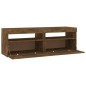Mobile Porta TV con Luci LED Rovere Fumo 120x35x40 cm Mobile Porta TV con Luci LED Rovere Fumo 120x35x40 cm